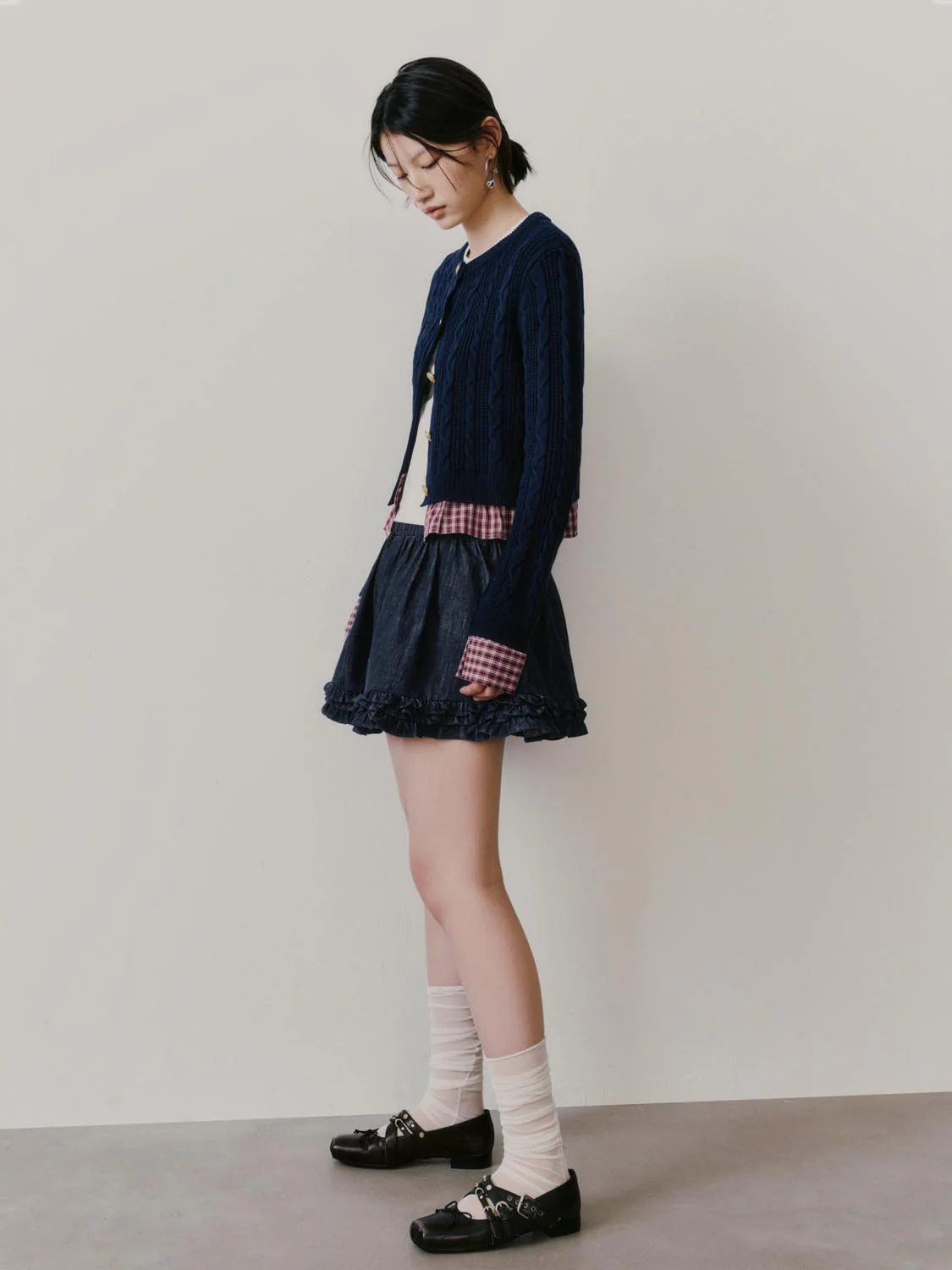 2 In 1 Check Trim Knitted Cardigans - Image 13