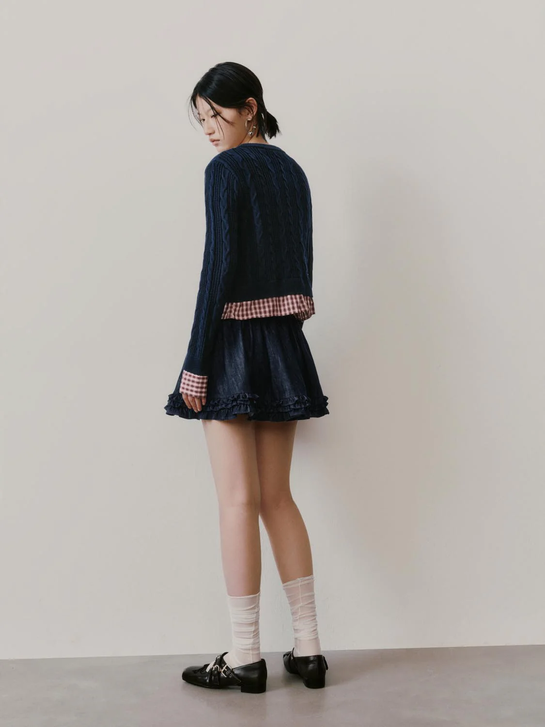 2 In 1 Check Trim Knitted Cardigans - Image 14