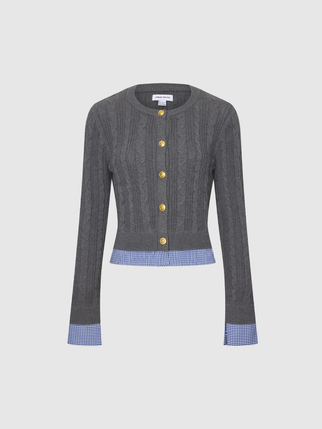 2 In 1 Check Trim Knitted Cardigans - Image 7