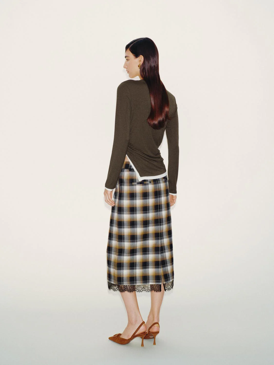 2 In 1 Cinched Waist Long Sleeve T-Shirts - Image 14