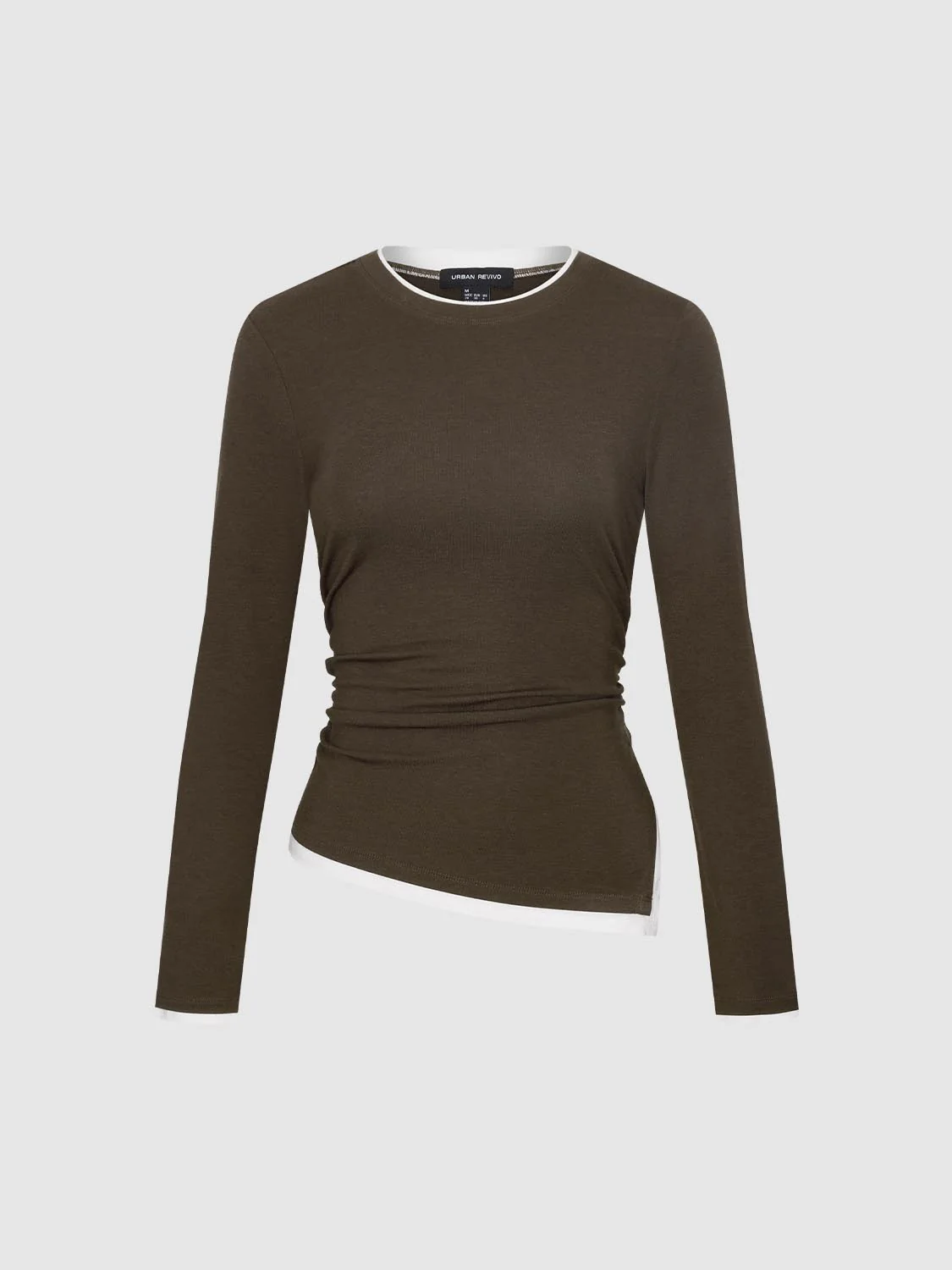 2 In 1 Cinched Waist Long Sleeve T-Shirts - Image 15