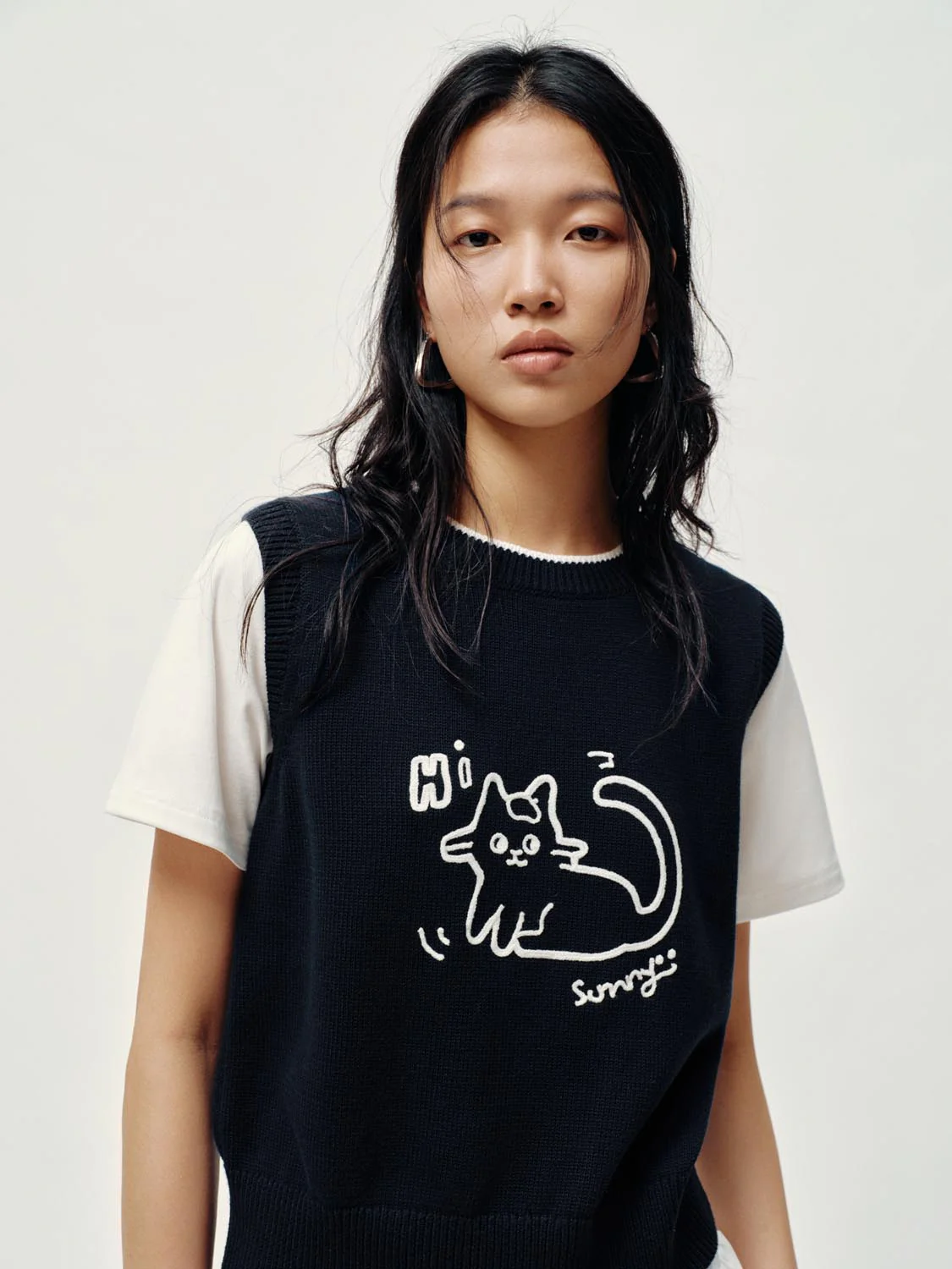 2 In 1 Contrast Knitted T-Shirts - Image 11