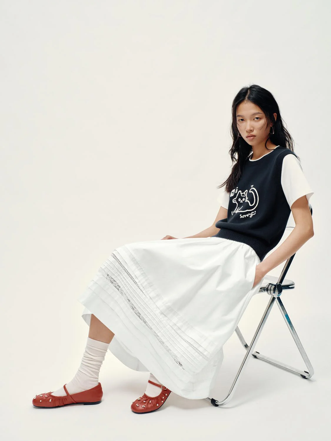 2 In 1 Contrast Knitted T-Shirts - Image 14