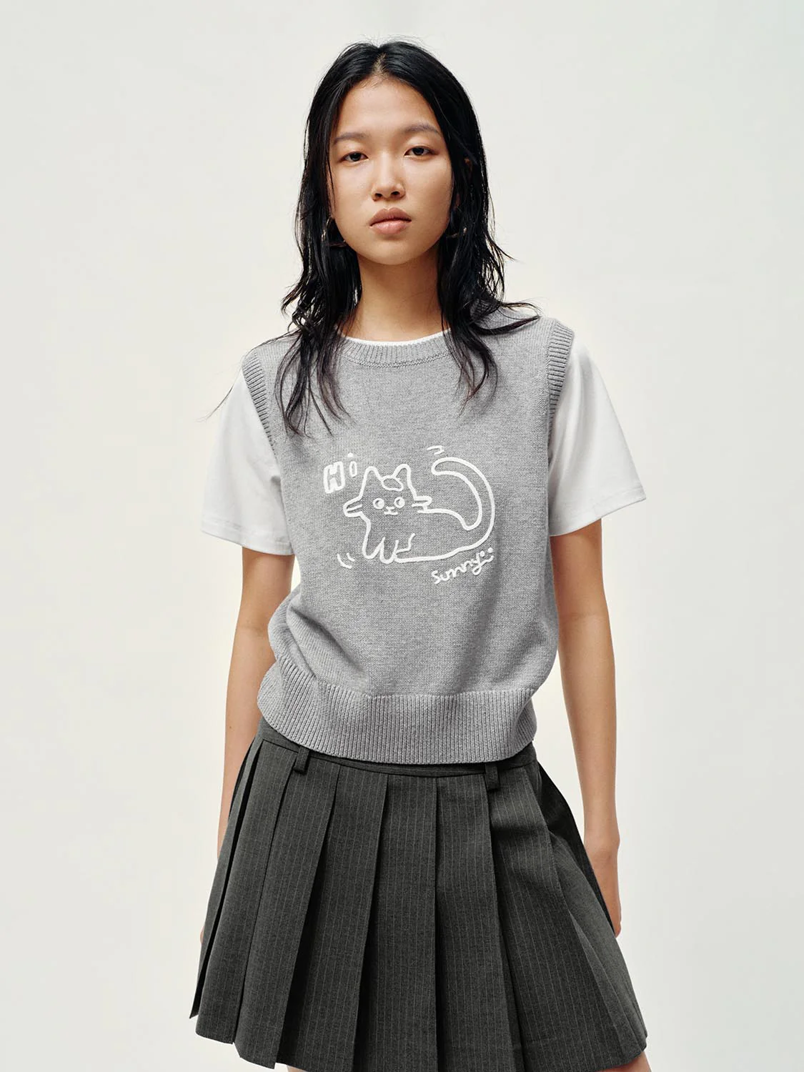 2 In 1 Contrast Knitted T-Shirts - Image 17