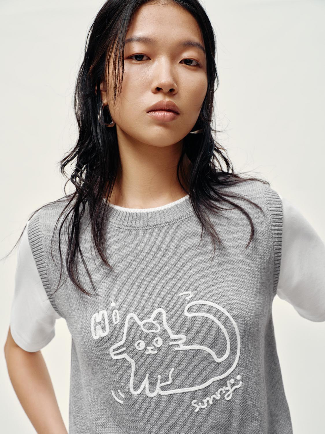 2 In 1 Contrast Knitted T-Shirts - Image 19