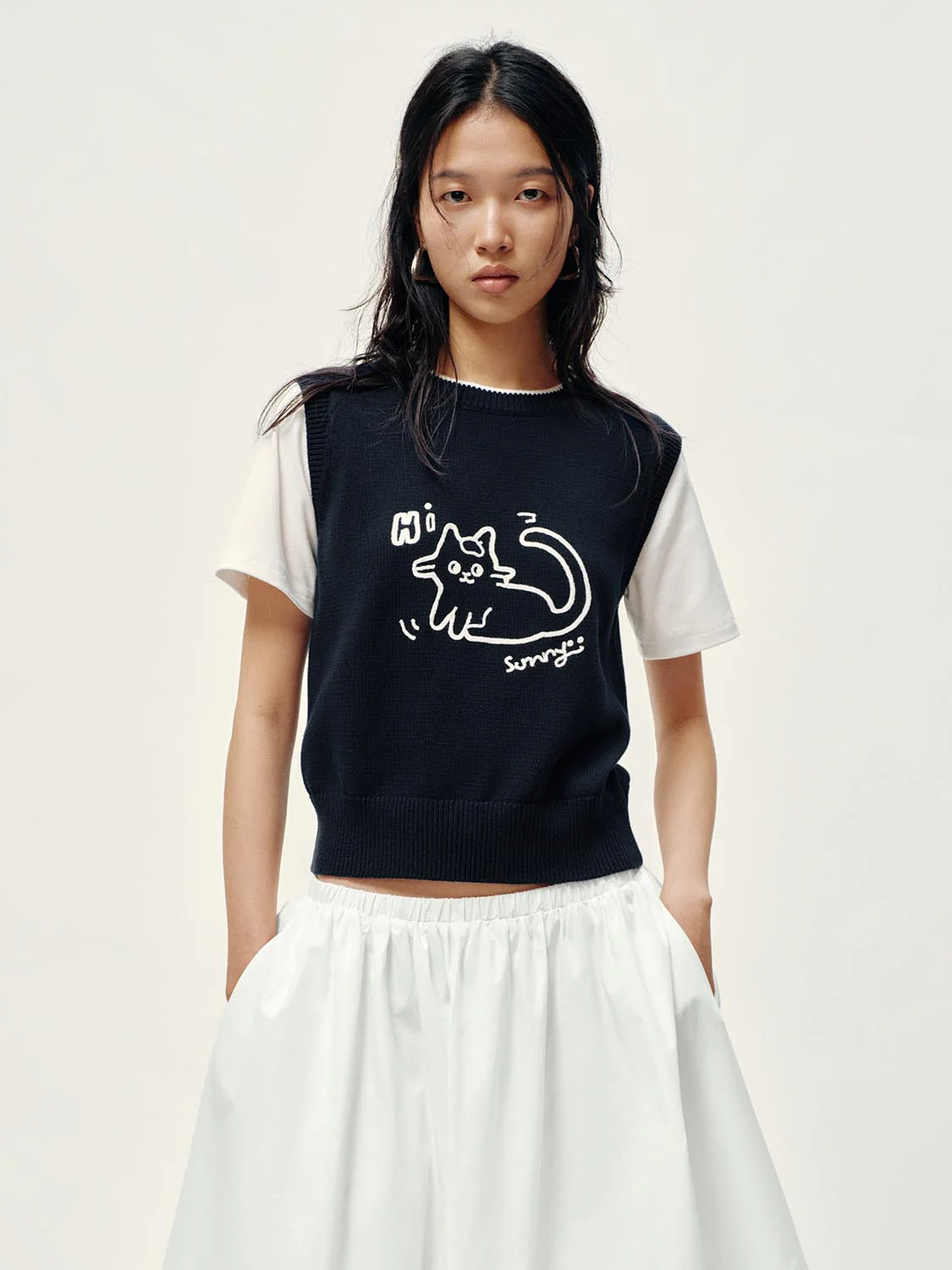 2 In 1 Contrast Knitted T-Shirts - Image 26
