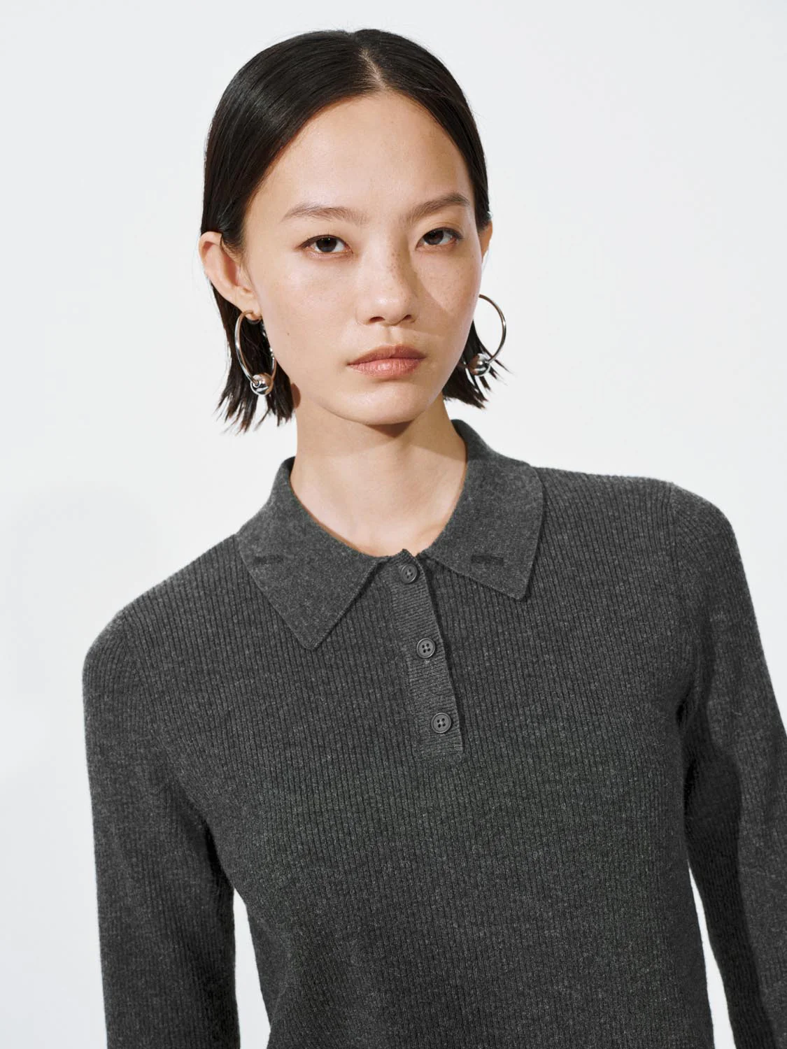 2 In 1 Contrast Long Sleeve Knitted T-Shirts - Image 5