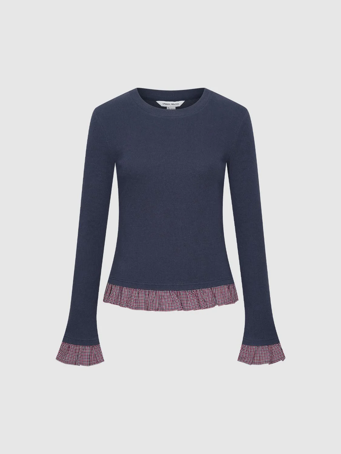 2 In 1 Contrast Ruffle Trim Long Sleeve T-Shirts - Image 7
