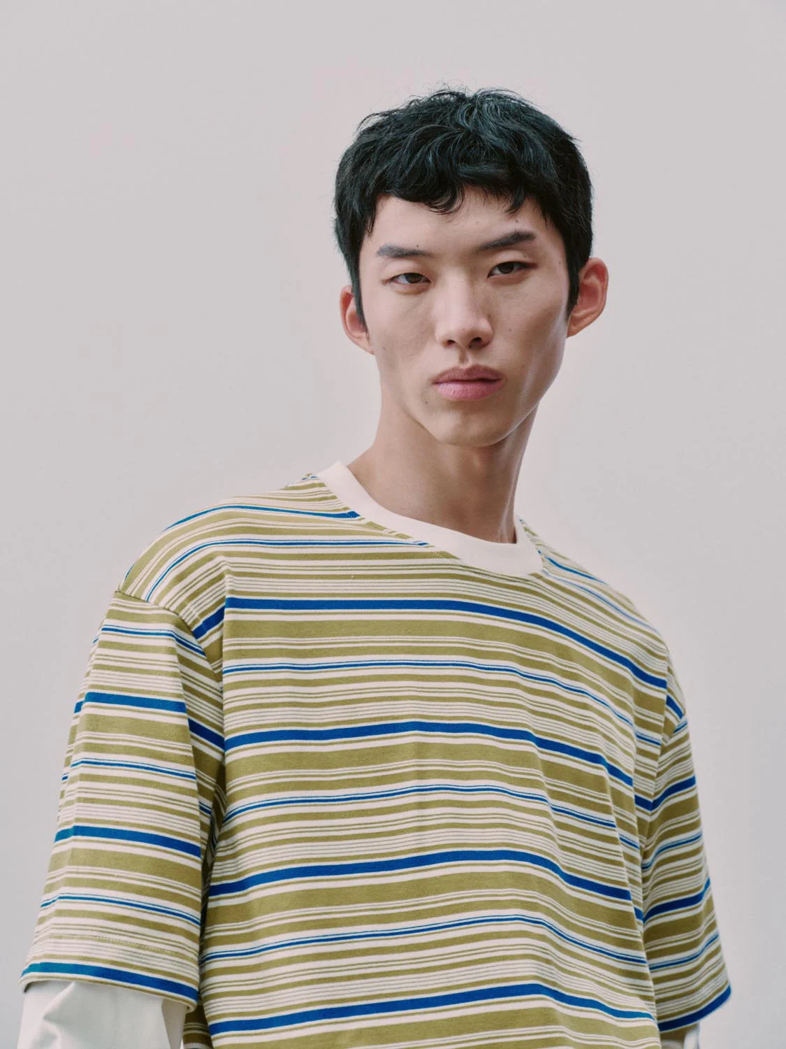 2 In 1 Contrast Striped Long Sleeve T-Shirts - Image 3