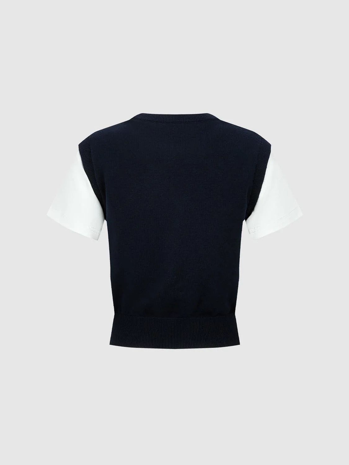 2 In 1 Embroidered Knitted T-Shirts - Image 5