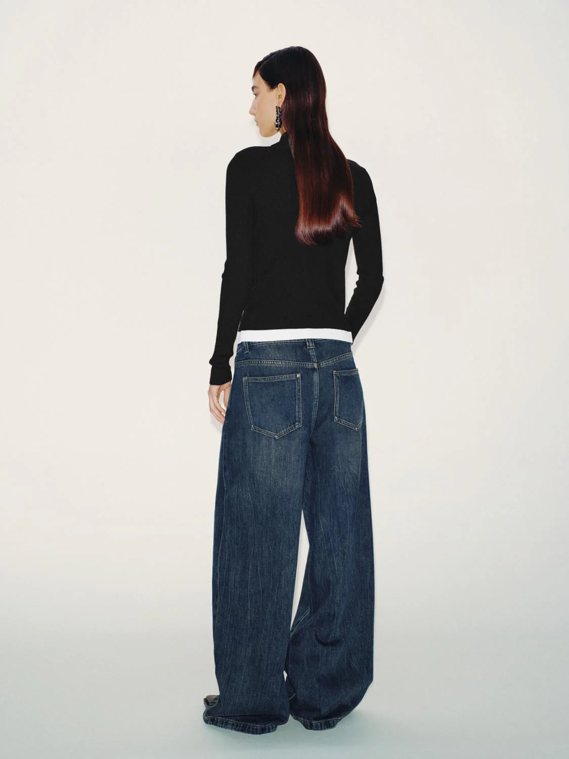 2 In 1 Half Zip Collar Slim Fit Long Sleeve Knitted T-Shirts - Image 14