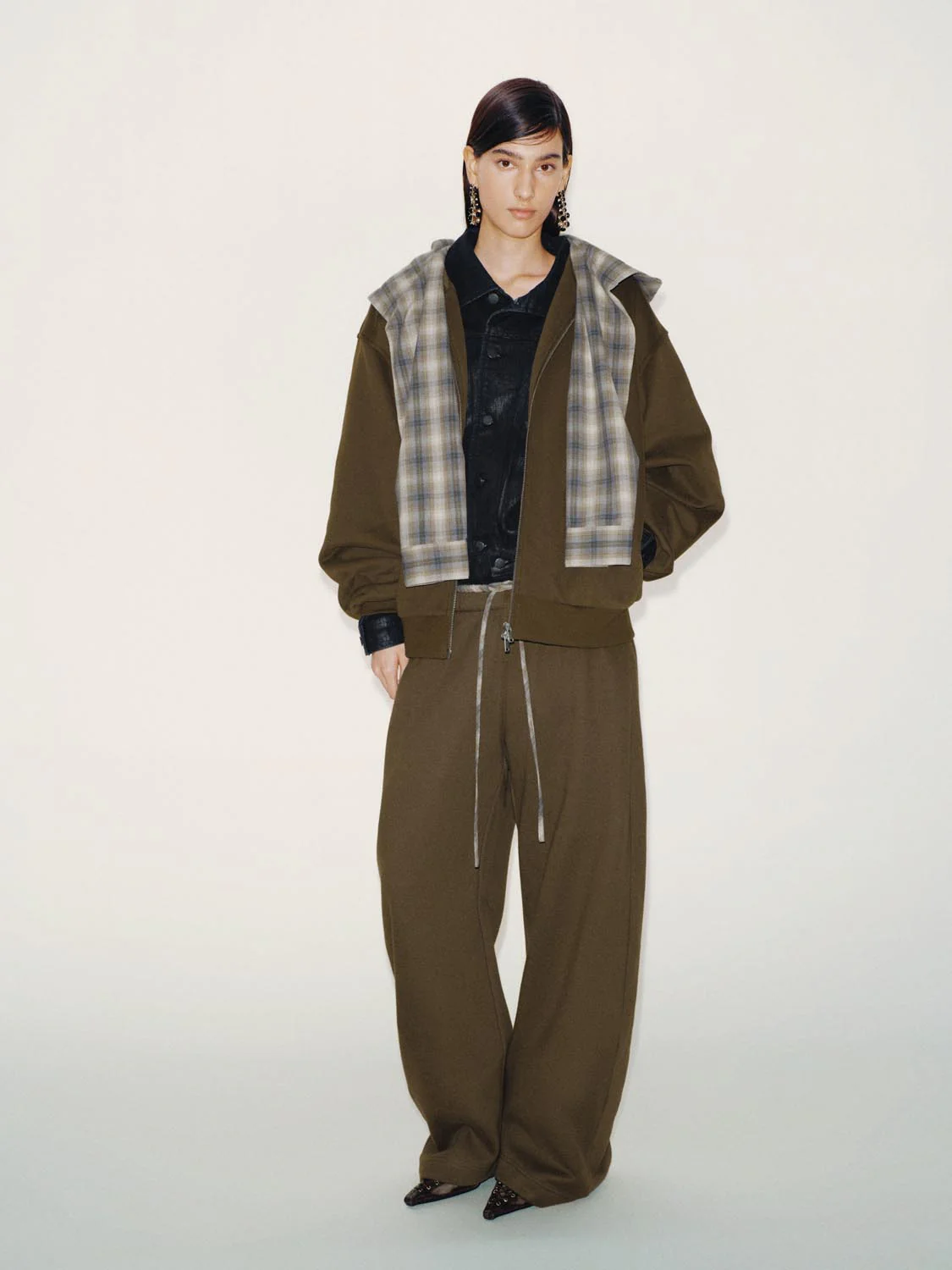 2 In 1 Hooded Tie Detail Jackets - Image 5