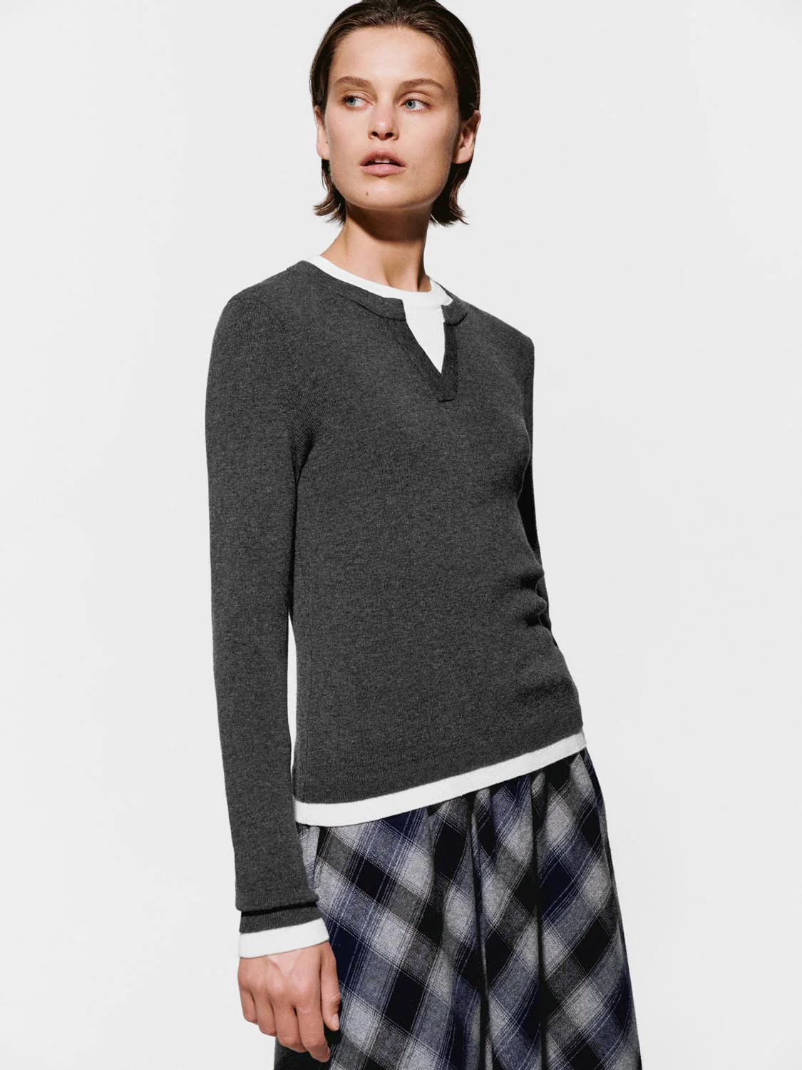 2 In 1 Long Sleeve Knitted T-Shirts - Image 10