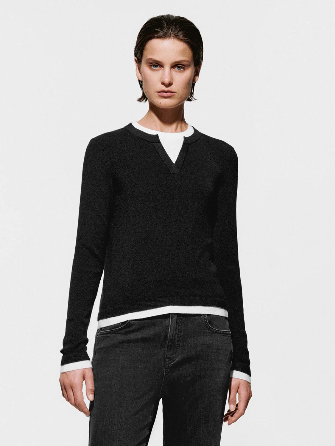 2 In 1 Long Sleeve Knitted T-Shirts - Image 17