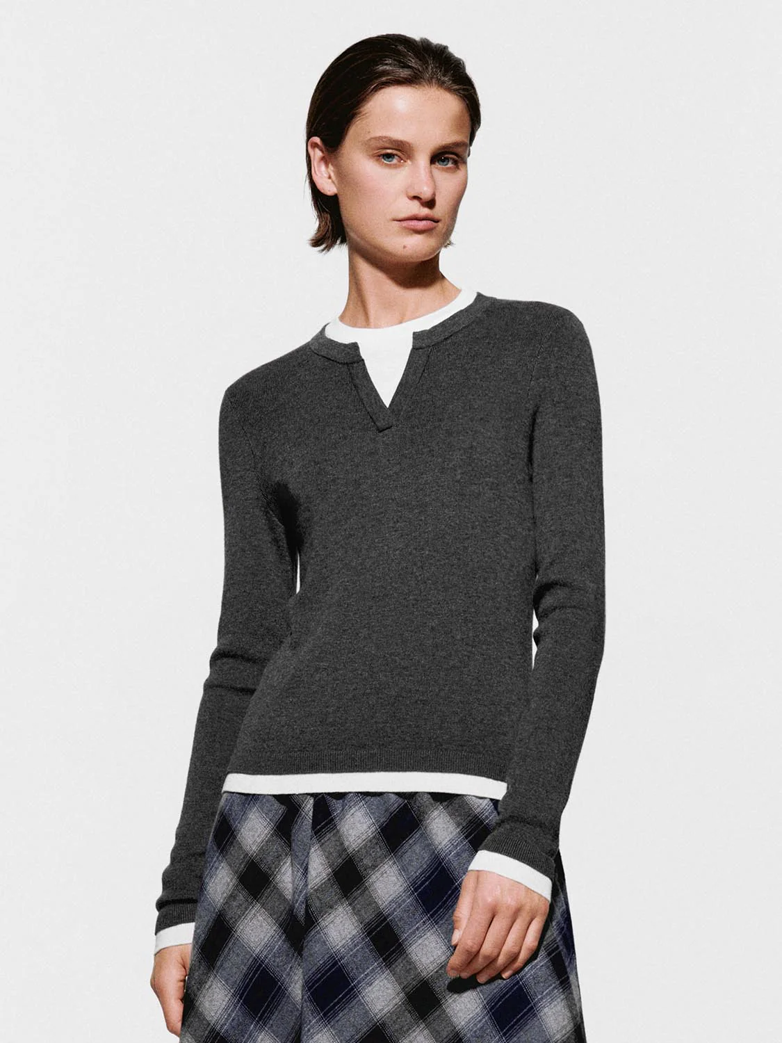 2 In 1 Long Sleeve Knitted T-Shirts - Image 9