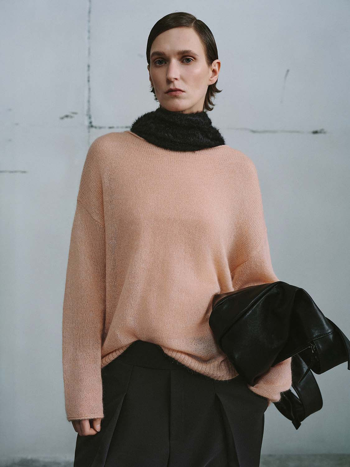2 In 1 Sheer Long Sleeve Knitted T-Shirts