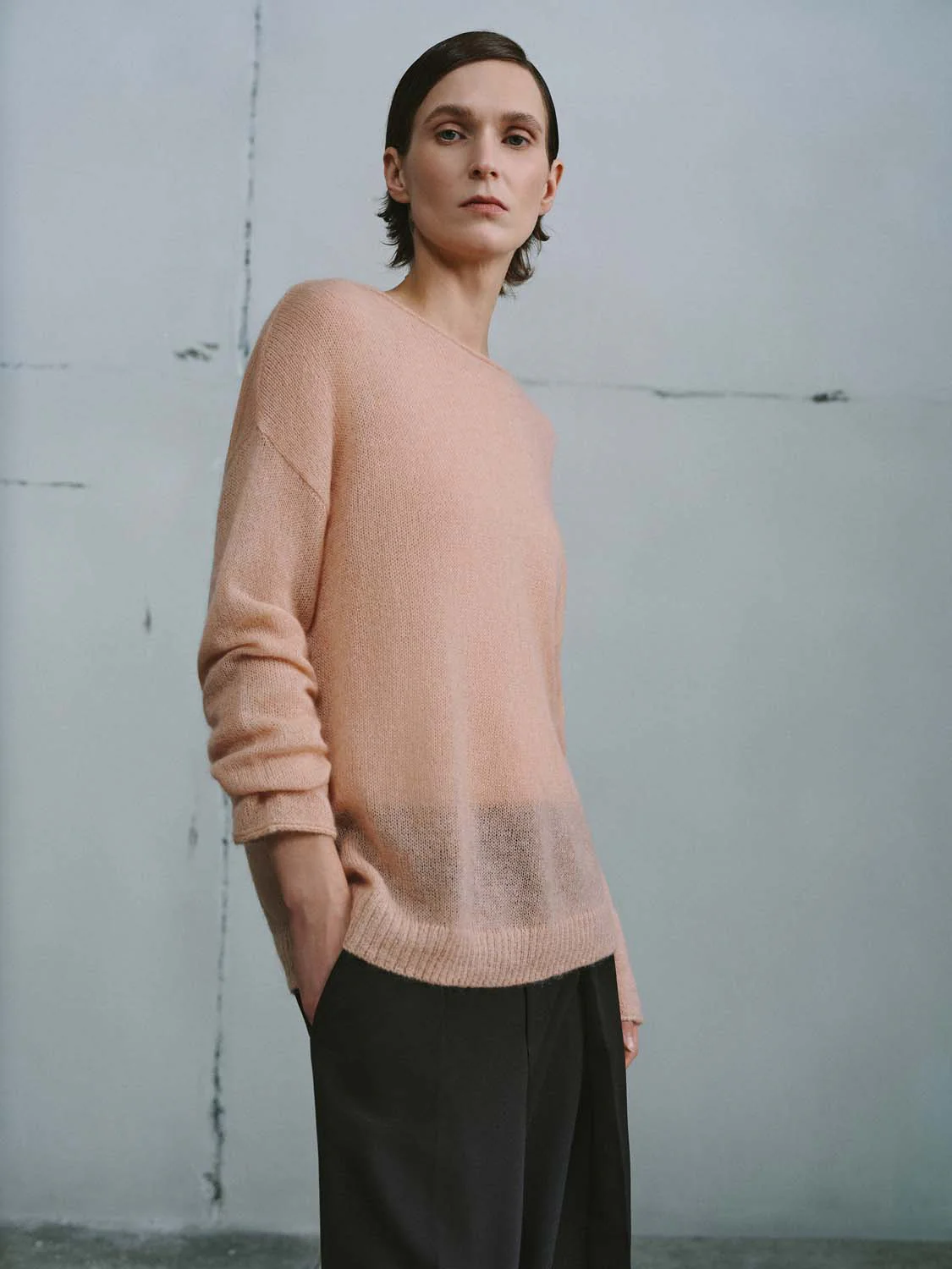 2 In 1 Sheer Long Sleeve Knitted T-Shirts - Image 2