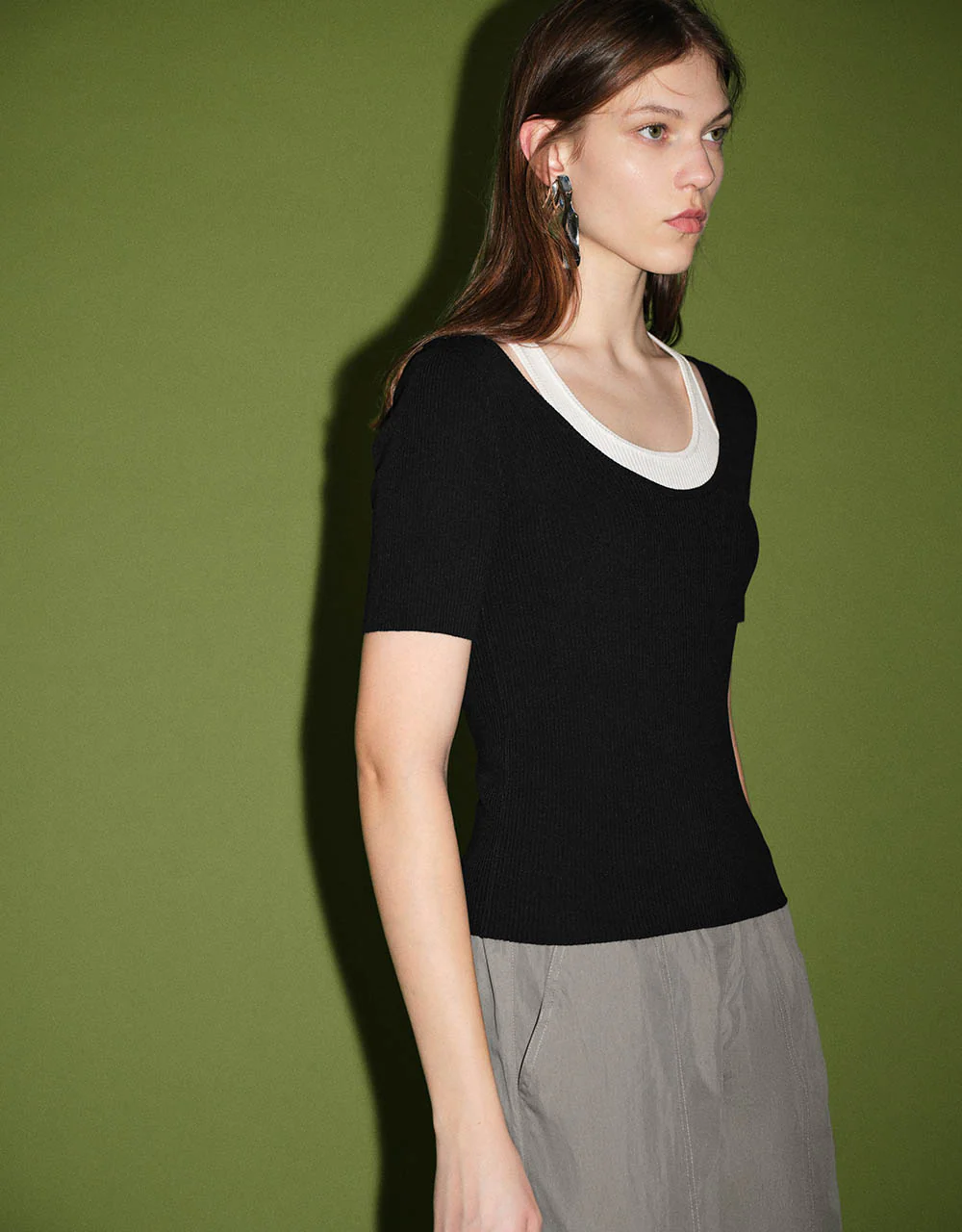 2 In 1 Skinny Knitted T-Shirt - Image 18