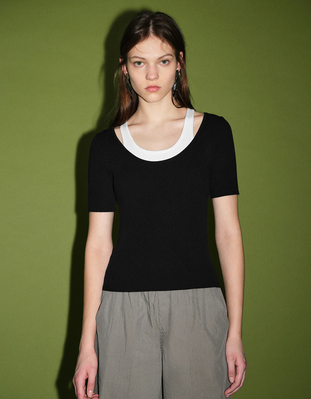 2 In 1 Skinny Knitted T-Shirt - Image 27