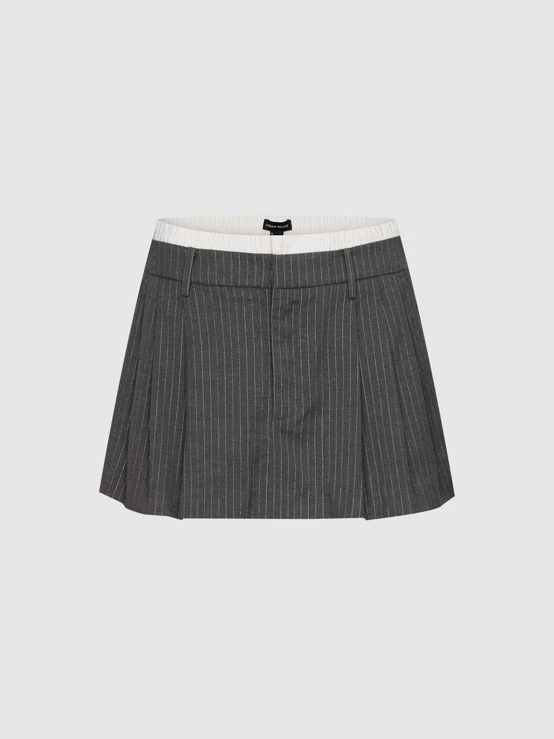 2 In 1 Striped Pleated Mini Skirts - Image 2