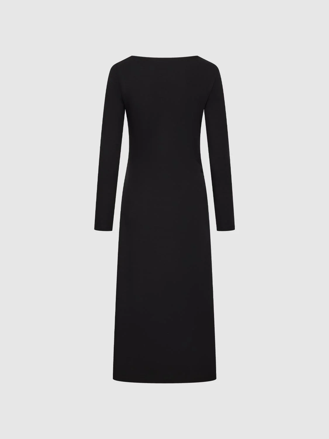 Asymmetric Neck Ruched A-Line Midi Dresses - Image 10
