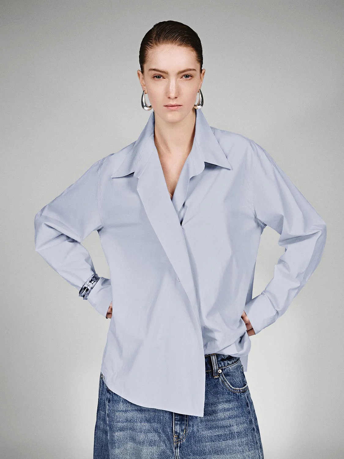 Asymmetric Placket Shirts - Image 27