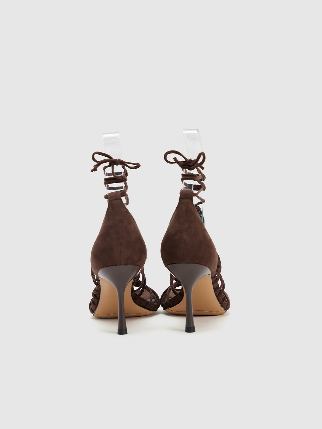 Beaded Lace-up High Heel Sandals - Image 9
