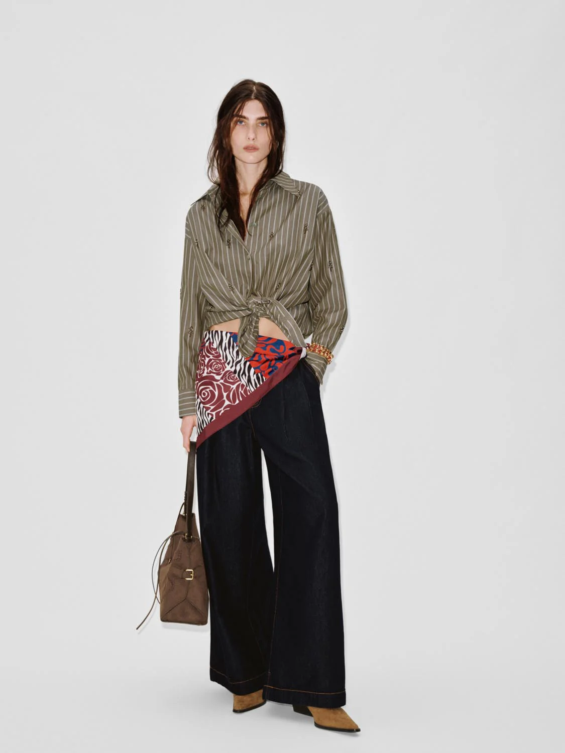 Beaded Striped Loose-Fit Shirts - Image 4