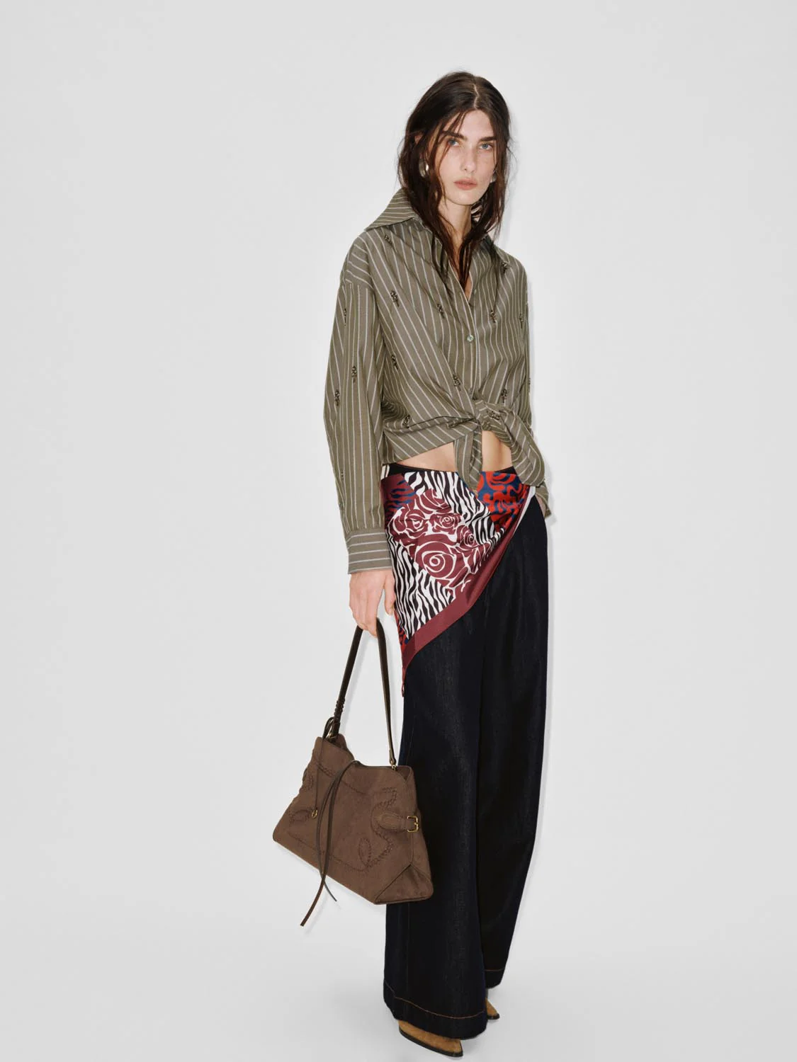 Beaded Striped Loose-Fit Shirts - Image 6