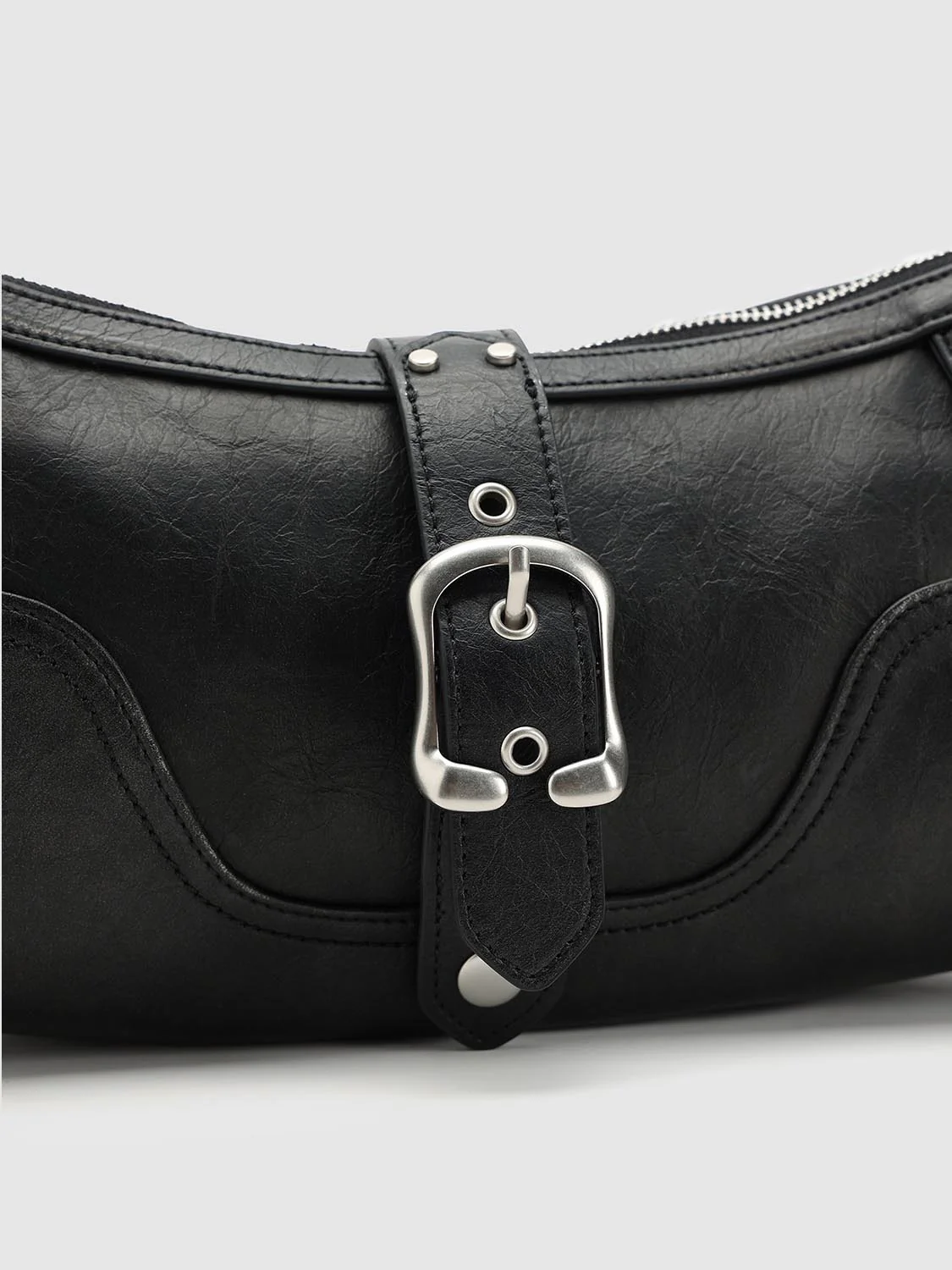 Belt Detail Shoulder Bowling Bags - Image 5