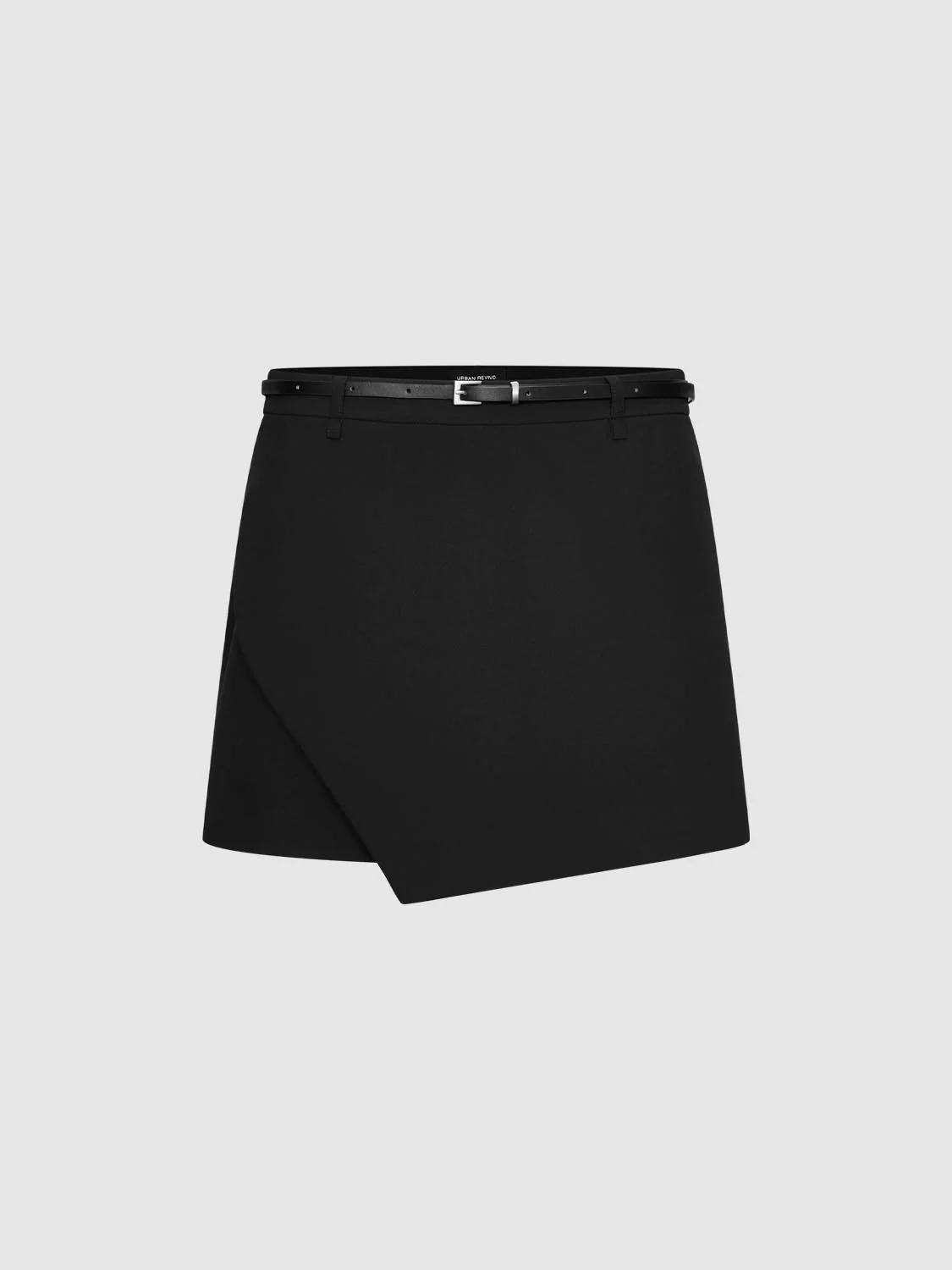 Belted Asymmetric Overlay Detail Mini Skorts - Image 5