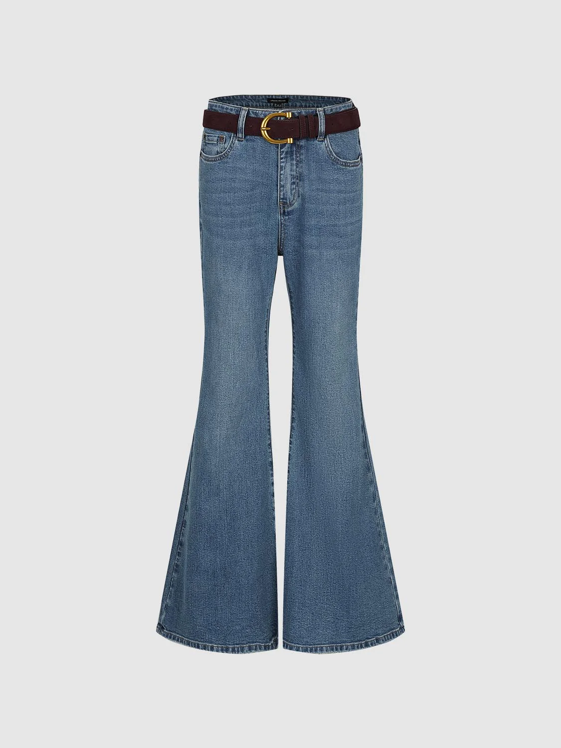 Belted Flare Leg Jeans - Image 2
