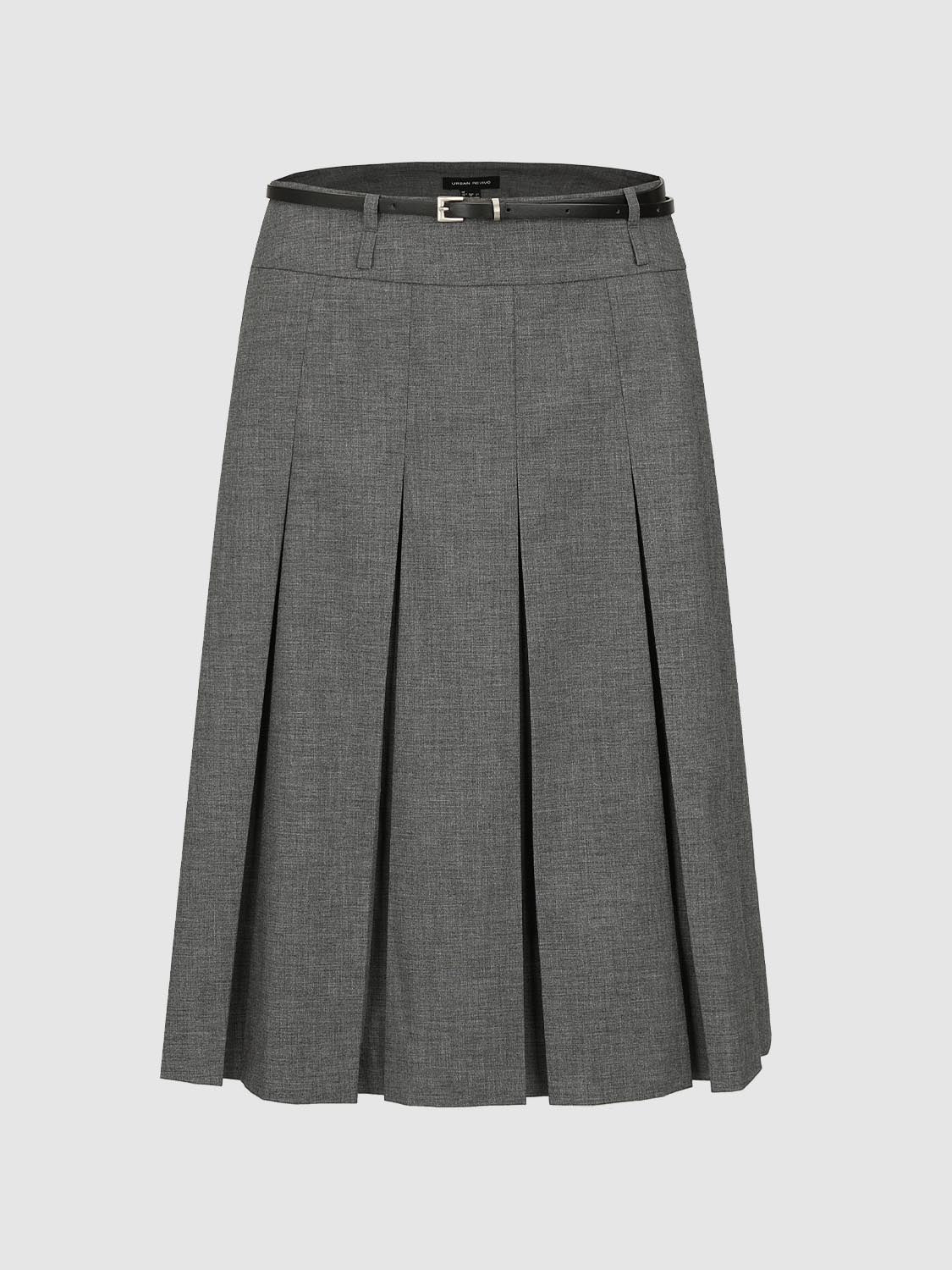 Belted Pleated A-Line Mini Skirts - Image 10
