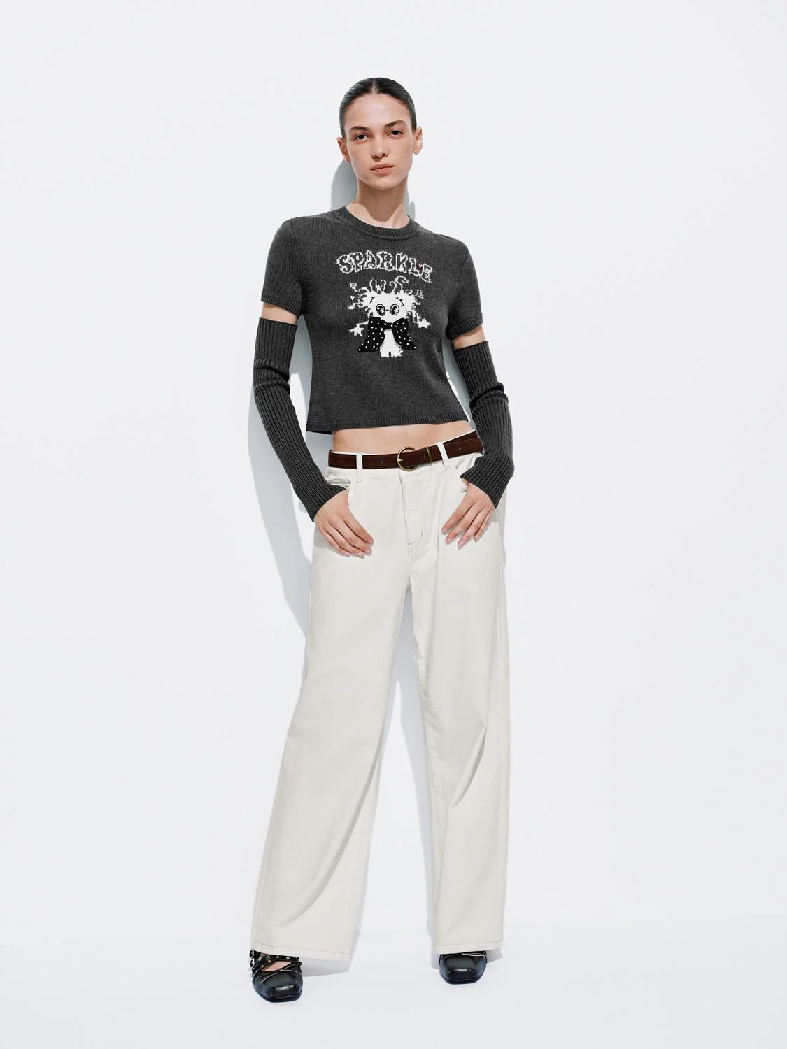 Belted Wide Leg Jeans - Image 6