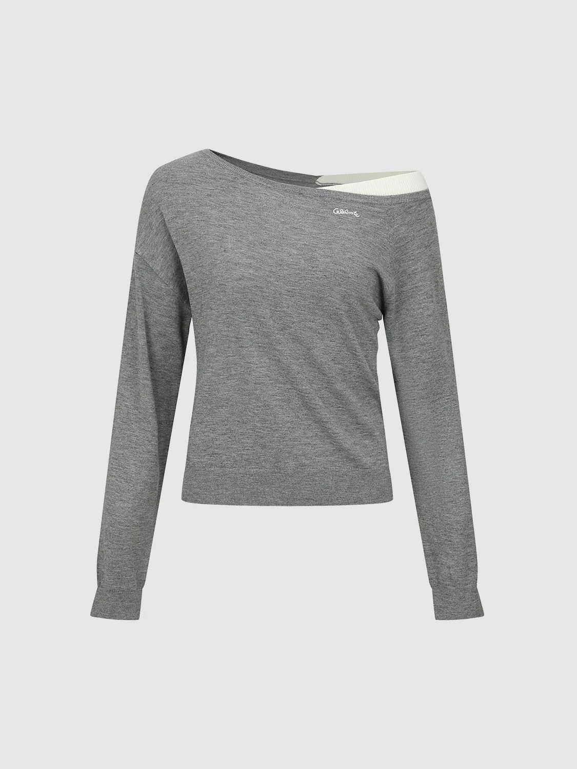 Boat Neck Long Sleeve Knitted T-Shirts - Image 7
