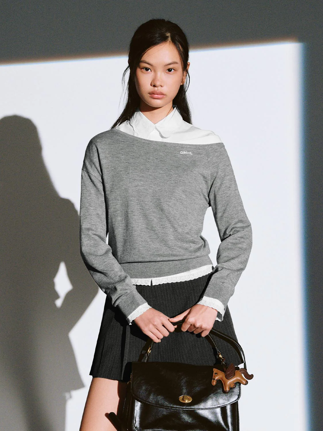 Boat Neck Long Sleeve Knitted T-Shirts - Image 9