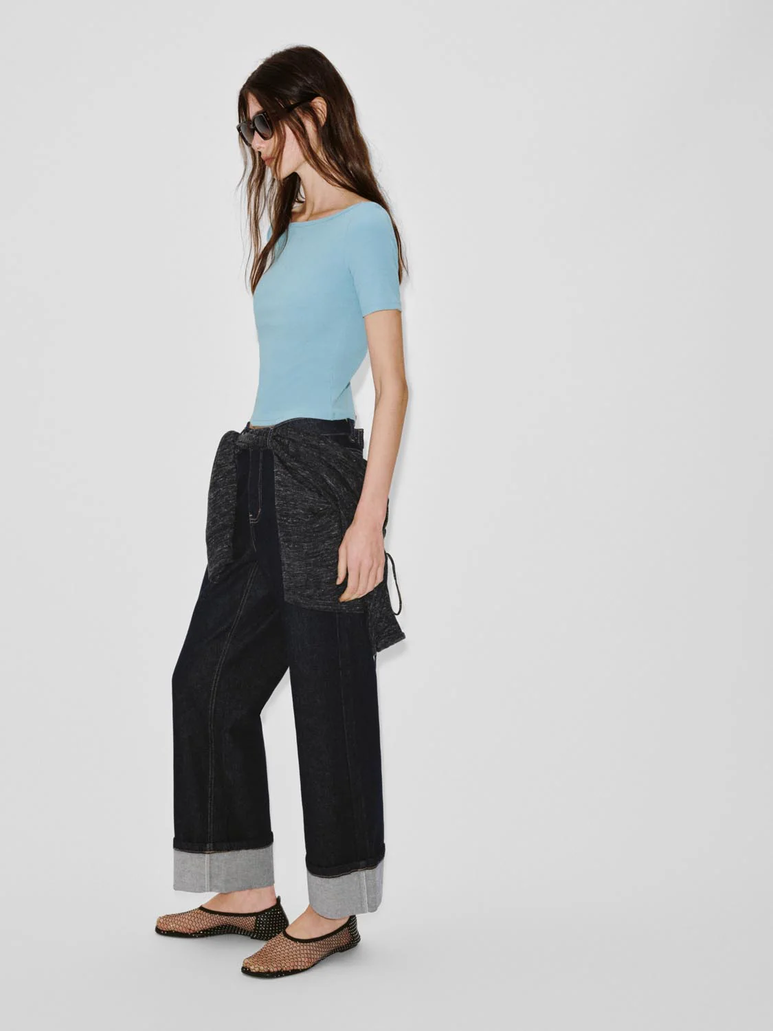 Boat Neck Skinny-Fit T-Shirts - Image 13
