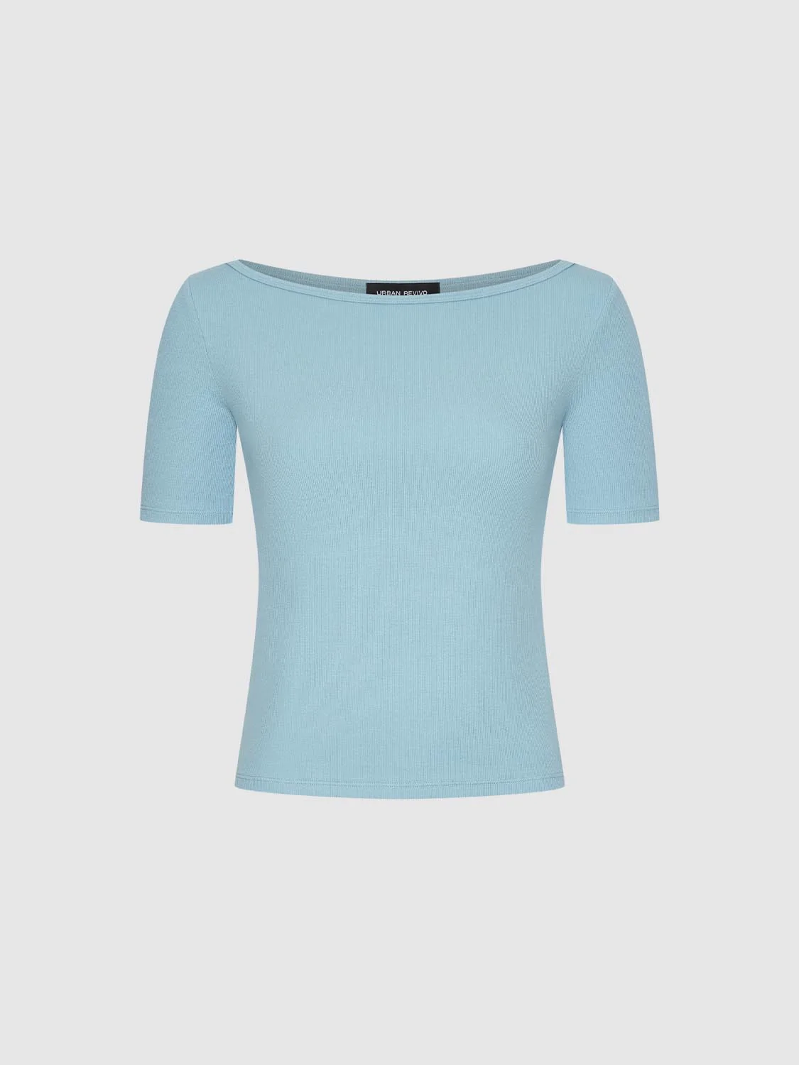 Boat Neck Skinny-Fit T-Shirts - Image 15