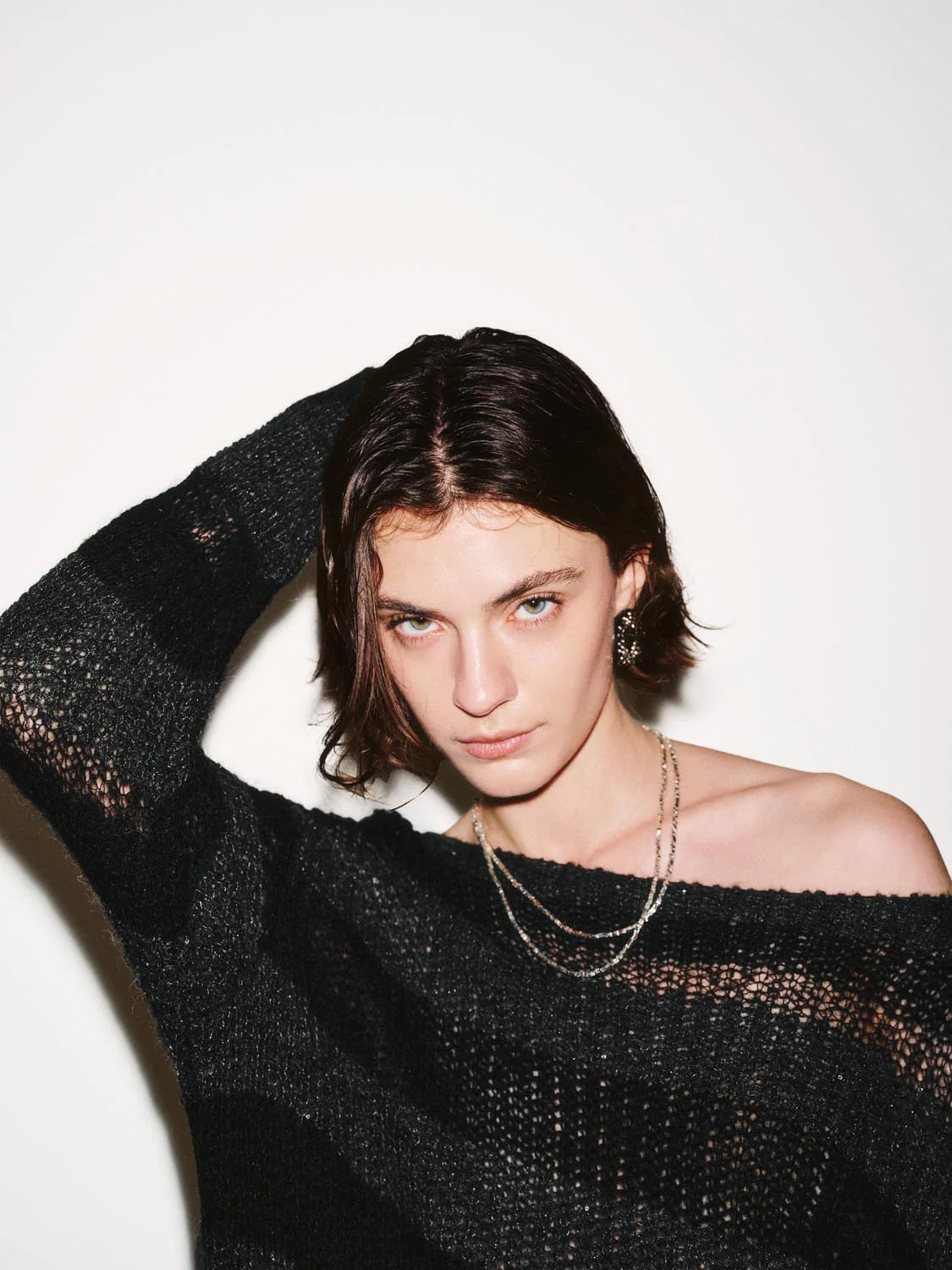 Boat Neck Striped Long Sleeve Knitted T-Shirts - Image 3