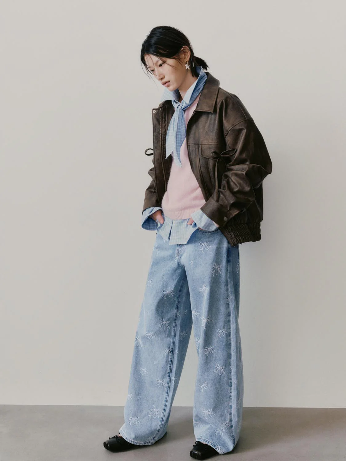 Bow Detail Bomber Jackets - Image 5