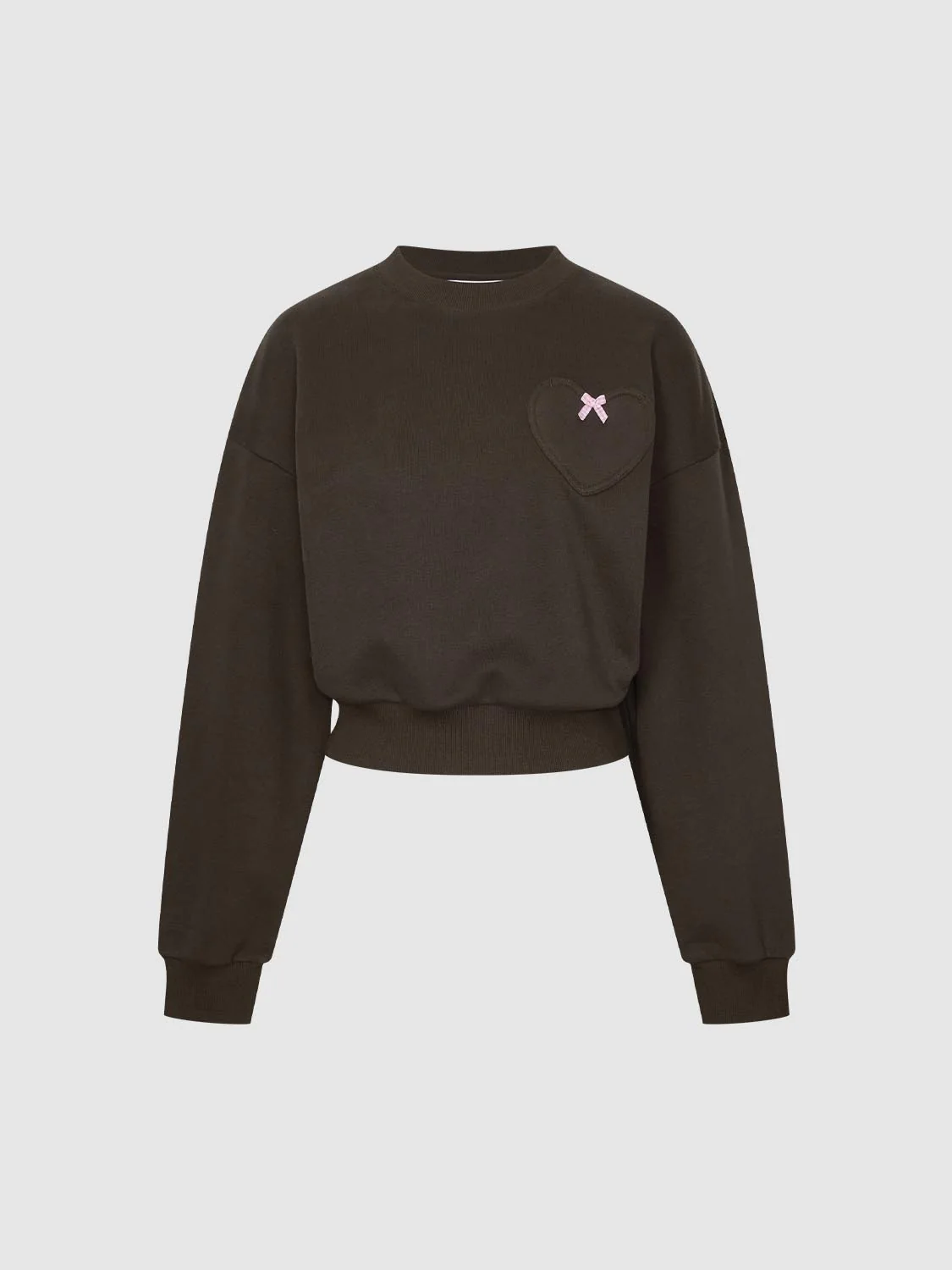Bow Detail Cropped Sweatshirts