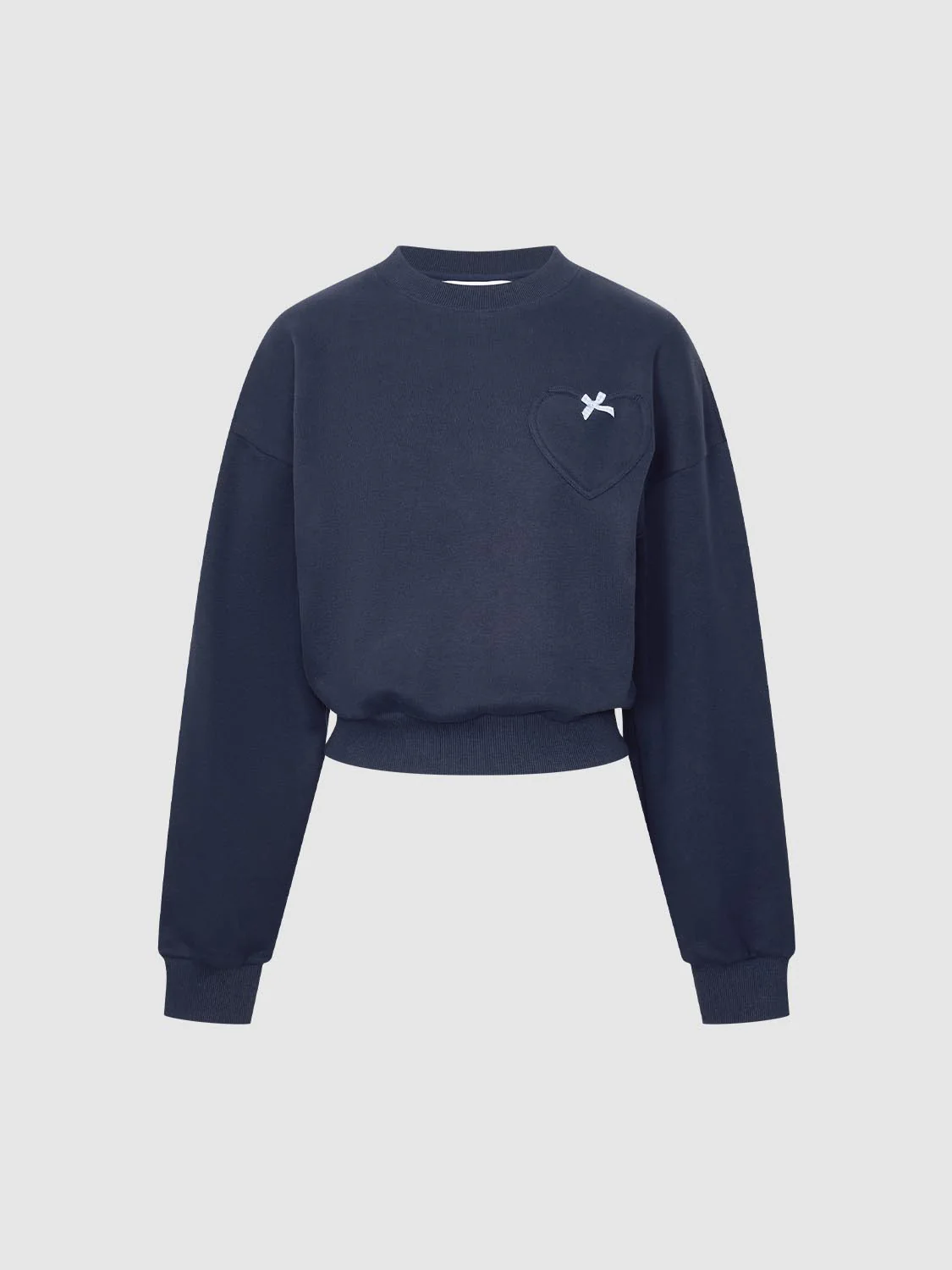 Bow Detail Cropped Sweatshirts