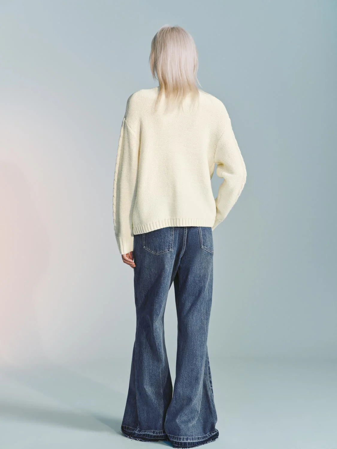 Bow Detail Long Sleeve Knitted T-Shirts - Image 6