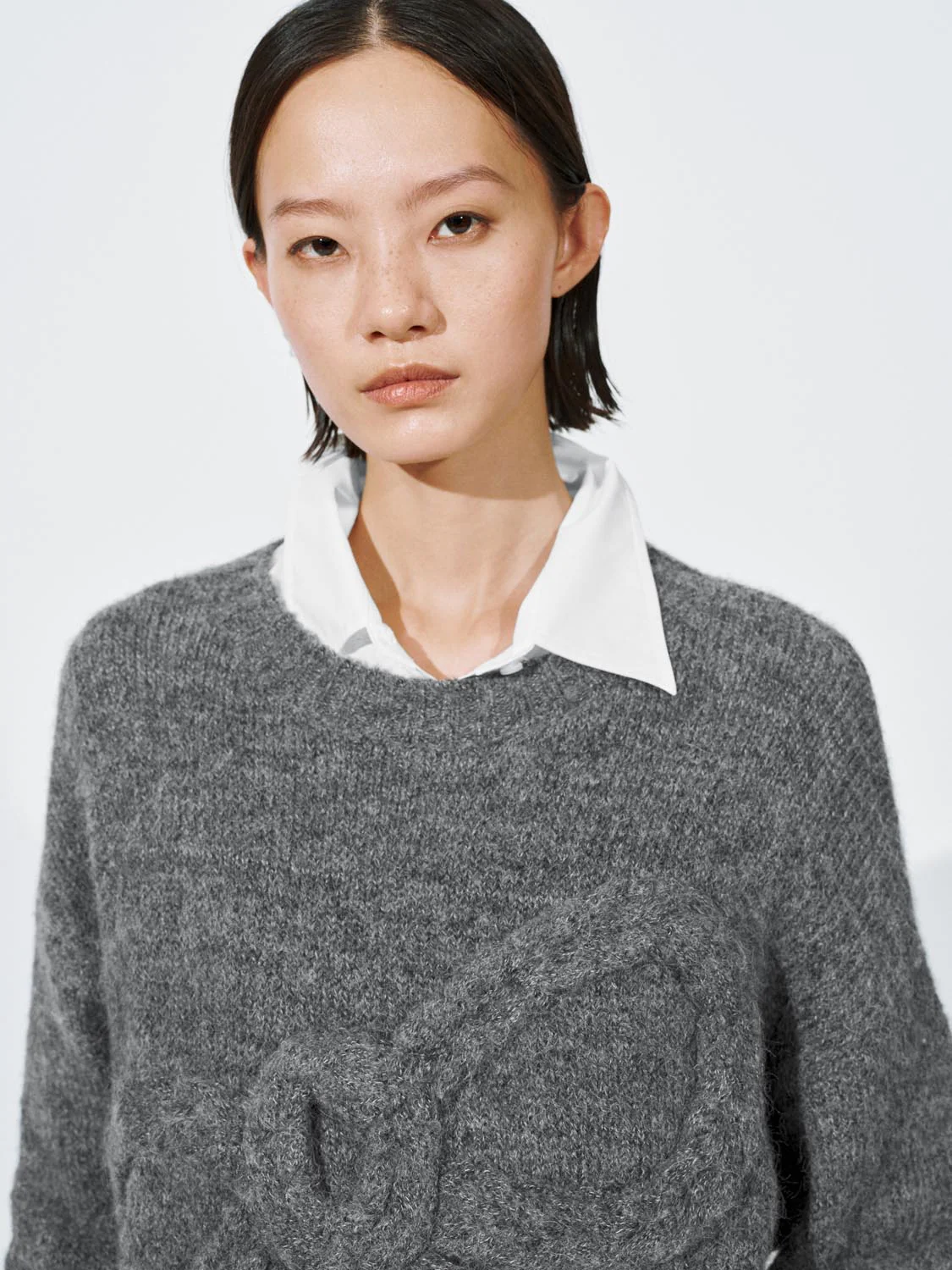 Bow Detail Long Sleeve Knitted T-Shirts - Image 5