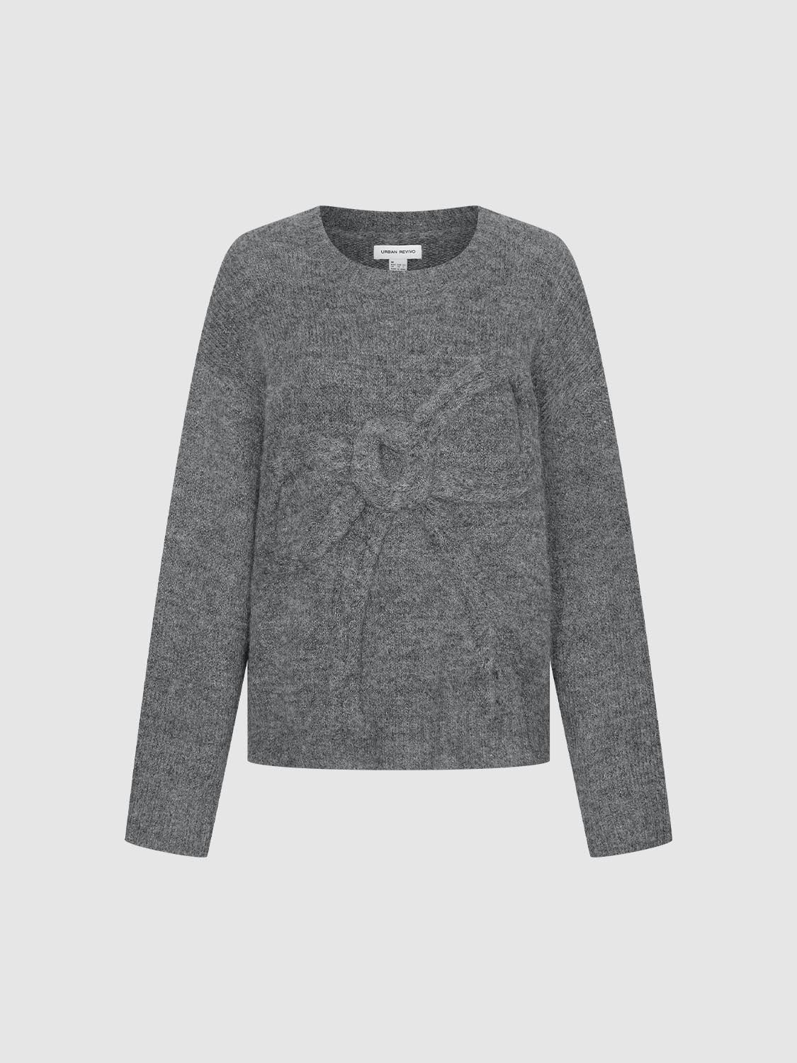 Bow Detail Long Sleeve Knitted T-Shirts - Image 9