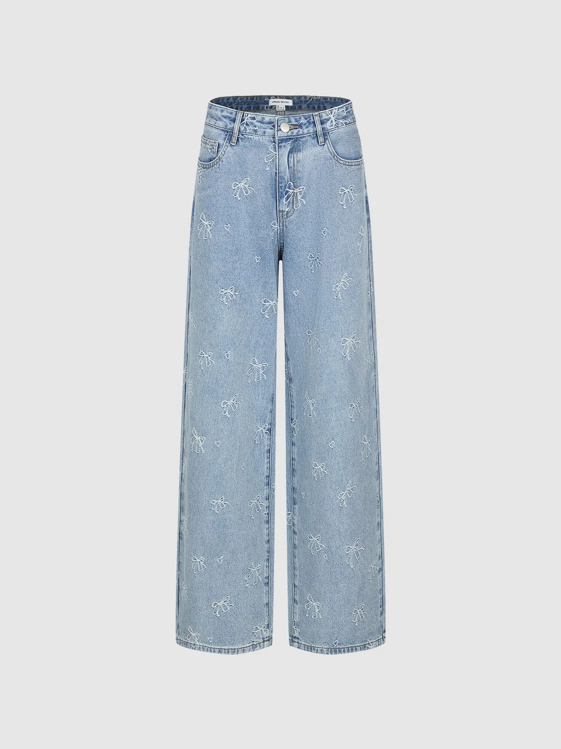 Bow Detail Wide Leg Jeans - Image 2