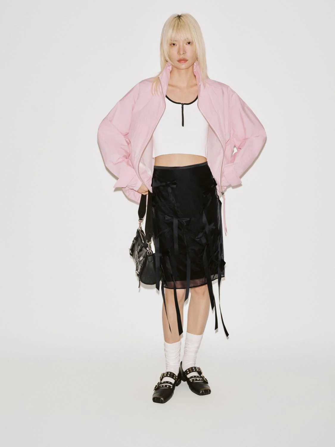 Bow Embellished Straight Midi Skirts - Image 7