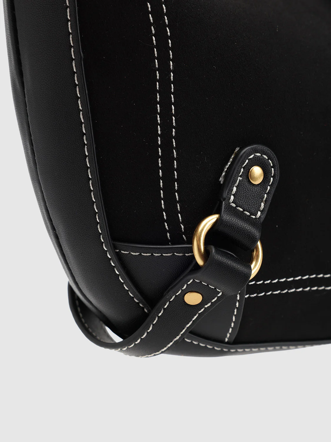 Buckle Detail Crescent Shoulder Bags - Image 4