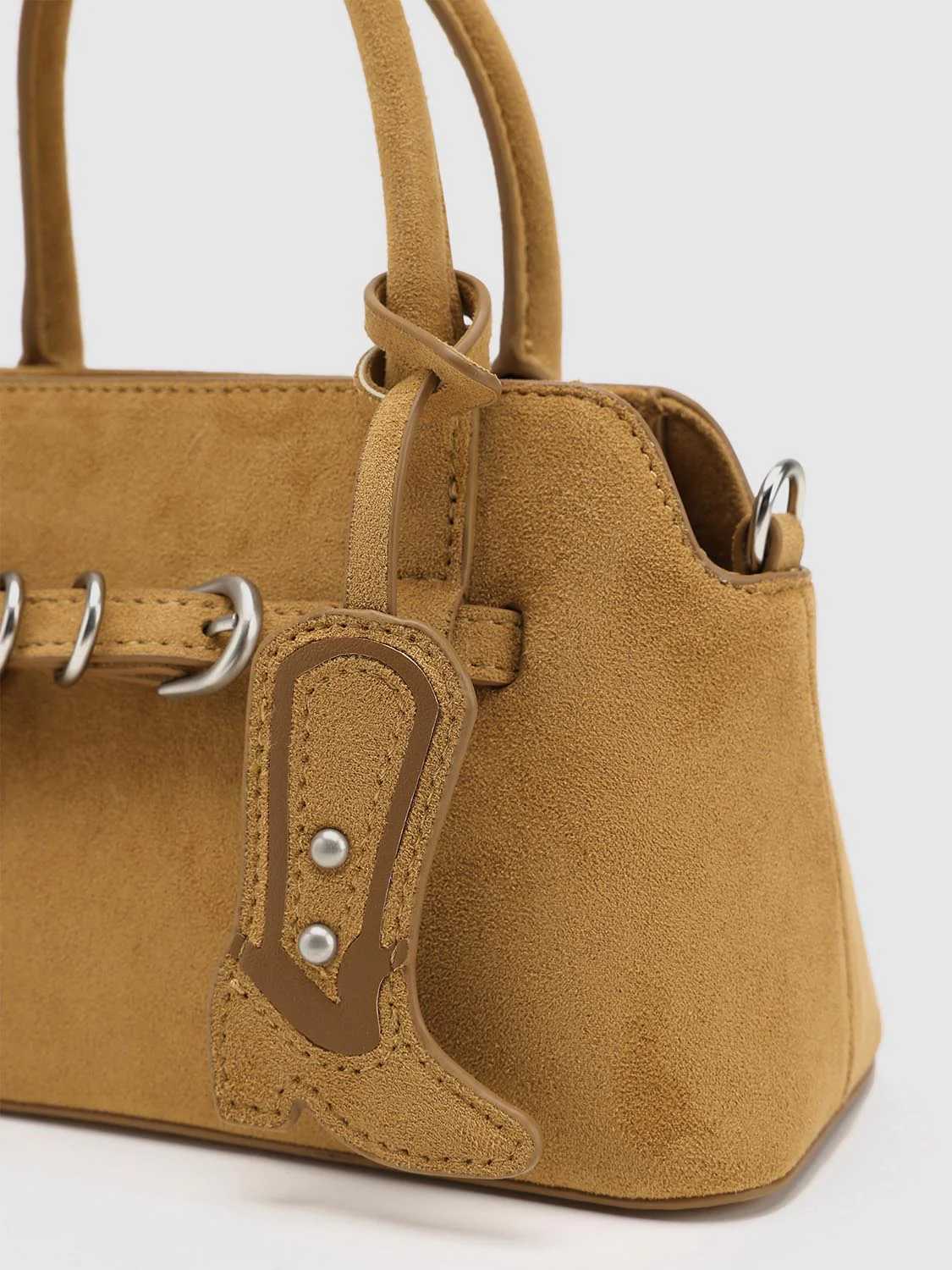 Buckle Detail Handle Shoulder Bags - Image 5