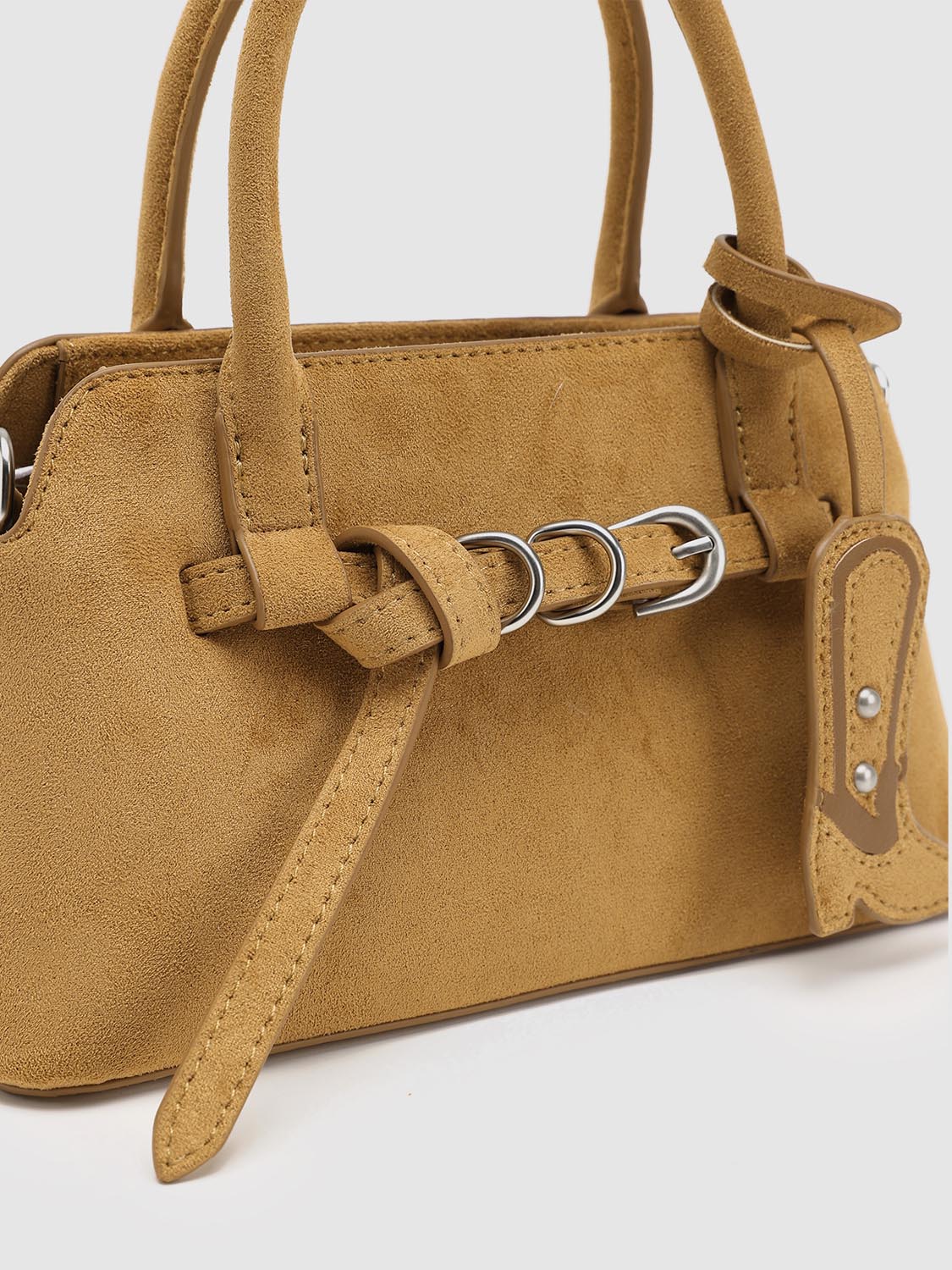 Buckle Detail Handle Shoulder Bags - Image 6